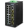 PLANET Industrial 16-Port 10/100/1000T + 4 100/1000X SFP