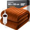 Monzana Coperta Elettrica Riscaldante 180x130cm 10 Livelli Calore Timer Spegnimento Automatico Sottocoperta Letto