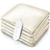 sinnlein® coperta riscaldante in peluche 180 x 130 cm crema testata SÜD GS | coperta riscaldante elettrica con spegnimento automatico | coperta accogliente | funzione timer | 9 impostazioni di temperatura | lavabile fino a 40°C | display digitale