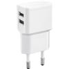 Wicked Chili Caricatore doppio USB 12W / 2400mA Adattatore di rete universale Pro Series adatto per telefoni cellulari, orologi, power bank e altoparlanti Bluetooth, adattatore di rete USB a 2 vie (spina di rete a 90 gradi, USB a 2 vie)