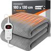 MONZANA® Coperta Elettrica Riscaldante 180x130 cm 120W 10 Livelli di Calore Protezione Surriscaldamento Lavabile