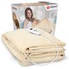 Alpina Design alpina Coperta elettrica riscaldante - Coperta riscaldante 180 x 130 cm - Sottocoperta riscaldante 180W - Coperta riscaldabile con 10 impostazioni di calore - Lavabile in lavatrice - Timer da 1 a 9 ore - Poliestere - Beige