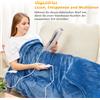 Spark SELL! Coperta elettrica blu 180x130 cm, 10 livelli di calore (da 25 °C a 53 °C), spegnimento automatico, lavabile in lavatrice