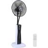 Fiqops Ventilatore da piedistallo Fiqops con nebulizzazione e telecomando Nebulizzazione dell'acqua