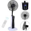 Jiubiaz Ventilatore Jiubiaz Ventilatore da piedistallo con nebulizzazione Umidificatore Macchina del vento Oscillante