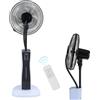 Fiqops Ventilatore Fiqops Ventilatore a piedistallo con nebulizzazione Umidificatore Macchina del vento Oscillante