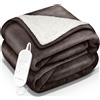 sinnlein coperta elettrica sinnlein® con spegnimento automatico 200x180cm marrone chiaro | coperta elettrica riscaldata con 9 impostazioni di temperatura | coperta coccolosa lavabile per letto, divano | coperta elettrica con timer display digitale