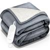 sinnlein coperta elettrica sinnlein® con spegnimento automatico 180x130cm grigio chiaro | coperta elettrica riscaldata con 9 impostazioni di temperatura | coperta coccolosa lavabile per letto, divano | coperta elettrica con timer display digitale