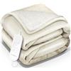 sinnlein coperta elettrica sinnlein® con spegnimento automatico 160x120cm Beige | coperta elettrica riscaldata con 9 impostazioni di temperatura | coperta coccolosa lavabile per letto, divano | coperta elettrica con timer display digitale