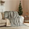 en.casa Coperta elettrica riscaldante 'Archi' con 10 livelli 200 x 150 cm Grigio chiaro