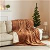 en.casa Coperta elettrica riscaldante 'Archi' a 10 livelli 200 x 150 cm Marrone