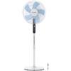 Brandson Ventilatore da piedistallo Brandson con telecomando, motore DC, molto silenzioso, 35 W, altezza 115 - 130 cm, 60% di risparmio energetico, timer 0,5 - 12 ore, 12 velocità, oscillazione 80°, display LED