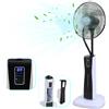 Clanmacy Ventilatore da pavimento Clanmacy da 75 Watt, 3 velocità, timer da 7,5 ore con telecomando