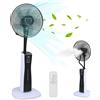Peviasot Ventilatore da pavimento Hengda da 75 Watt, 3 velocità, timer da 7,5 ore con telecomando