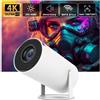 yozhiqu Mini proiettore 4K HD, 120 ANSI, Smart WiFi 2.4G/5G, Android 11.0, per pareti e soffitti, correzione trapezoidale automatica, proiettore domestico con angolo regolabile a 180°