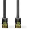 Nedis Cavo di rete CAT7 - S/FTP - RJ45 maschio - RJ45 maschio - 20,0 m - Senza strappo - Rotondo - LSZH - Nero - Etichetta