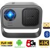 Zelurxx Proiettore ZELURXX, Bluetooth wireless, messa a fuoco elettronica, Android 9.0, ideale per home cinema, riunioni e videogiochi, 17,5 x 11 x 10,2 cm, nero