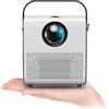 Zelurxx Proiettore domestico ZELURXX, duplicazione wireless dello schermo dello smartphone, funzione altoparlante Bluetooth, adatto a diverse situazioni, 16,5 x 17 x 15,5 cm, bianco