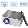 Zelurxx Proiettore ZELURXX, 1080p, doppia frequenza 2,4 GHz/5 GHz, correzione ±15°, collegabile a smartphone/tablet/computer portatili/chiavette USB/DVD, 21,5 x 18 x 8,8 cm, bianco