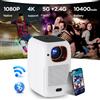 HDeye Mini Proiettore V1 per visualizzazione simultanea, 1080P, messa a fuoco elettronica, batteria integrata da 10400 mAh, Bluetooth 5.0, Bianco