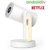 Etoe Proiettore ETOE Starfish: Android TV 11.0 integrato ( Netflix Google), rotazione di 140°, controllo vocale, luce notturna touch, completamente richiudibile