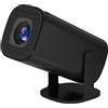 ZELURXX Proiettore portatile, mini proiettore, 1080P, design quadrato, Bluetooth, WiFi 6 + BT 5.0, compatibile con Android 11.0, nero