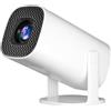 ZELURXX Proiettore portatile, mini proiettore, 1080P, design quadrato, Bluetooth, WiFi6 + BT5.0, supporta Android 11.0, bianco