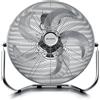 Brandson Ventilatore da pavimento Brandson in stile retrò, macchina del vento 50 cm, ventilatore, ventilatore da piedistallo, flusso d'aria elevato, ventilatore da pavimento, regolabile in continuo, argento