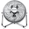 Brandson Ventilatore da pavimento Brandson 34,5 cm, macchina del vento in stile retrò, ventilatore, 3 impostazioni di velocità, ventilatore da piedistallo, flusso d'aria elevato, inclinazione continua, argento