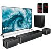Ultimea Soundbar ULTIMEA 5.1 con Dolby Atmos, sistema audio surround 3D, soundbar per televisori con subwoofer, 2 altoparlanti posteriori, Bluetooth 5.3