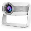 Zelurxx Proiettore intelligente ZELURXX 4K HD, correzione trapezoidale, proiezione a 130°, Wi-Fi, Android, bianco