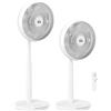 HOMCOM Ventilatore da pavimento HOMCOM silenzioso con telecomando, 12 velocità, bianco