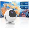 ZELURXX proiettore home cinema supporto 4K, autofocus e keystone, WLAN Bluetooth, mini proiettore portatile per film e giochi, Full HD, bianco
