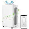 Aopunly Deumidificatore Aopunly - WIFI - 26 L / giorno, contenitore da 4,5L, fino a 30 m², elettrico, asciugatura biancheria, timer 24H, modalità automatica - prestazioni di deumidificazione ambiente