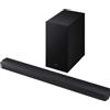 Samsung Soundbar Samsung HW-B460F, 2.1 canali, 300 W, subwoofer wireless da 6,5", Adaptive Sound Lite