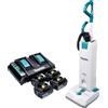 Makita Aspirapolvere a batteria Makita DVC 560 PT4 36 V (2x 18 V) 5 l Brushless + 4 batterie da 5,0 Ah + caricabatterie