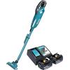 Makita Aspirapolvere a batteria Makita DCL 283 FRM 18 V 0,73 l Brushless + 2 batterie da 4,0 Ah + caricabatterie