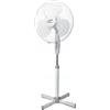 Lamex ventilatore da 16" con piedistallo 50W, telecomando, 3 modalità, oscillazione, bianco, silenzioso, timer, regolabile in altezza