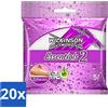 Wilkinson - Rasoio usa e getta Essentials 2 - Per donne - Impugnatura antiscivolo - 5 lamette - Value pack - 20 pezzi