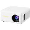 ZELURXX Mini proiettore, compatibile 1080P, portatile, home cinema, USB/HDMI, connessione cellulare, dimensioni compatte, bianco