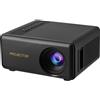 ZELURXX Mini proiettore, compatibile 1080P, portatile, home cinema, USB/HDMI, connessione cellulare, dimensioni compatte, nero