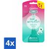 Wilkinson - Rasoio usa e getta - Quattro per donna - Preciso - 4 lame - Confezione risparmio - 4 pezzi