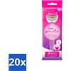 Wilkinson - Rasoio usa e getta - Xtreme 3 Beauty - Comfort - 1 lametta - confezione valore - 20 pezzi