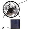 Merkloos Ventilatore solare USB - Mini ventilatore solare portatile per campeggio e camper - Ventilatore di raffreddamento con pannello solare fotovoltaico.