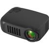 INF Mini proiettore portatile nero, supporta 1080P, per home theater e studenti