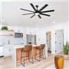 Fortuna Lai Gmbh Ventilatore da soffitto intelligente Fortuna Lai da 66 pollici con luce LED dimmerabile multifunzione da 18 W Motore EC reversibile Controllo tramite app e funzione timer