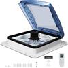 StarTech Ventilatore da tetto per camper/roulotte - Ventilatore da tetto 40×40 cm - 10 velocità - Reversibile - Sensore pioggia - Molto silenzioso - Spina UE 220 V - Blu