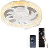 OEM Ventilatore da soffitto con luce, dimmerabile, telecomando, con paralume bianco