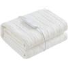 Zimilo Coperta elettrica Zimilo, 150×80 cm, 9 livelli di calore, timer, protezione contro il surriscaldamento, tessuto in pile color corallo, lavabile e con nastri agli angoli