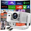ZENWIRE Mini proiettore - proiettore portatile - Android 14 - WLAN - Full HD 4K 8K - per smartphone - PrimeView